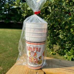 4 NFL Cleveland Browns Football 22oz Plastic Celebrity Cups Glasses Dawg Pound